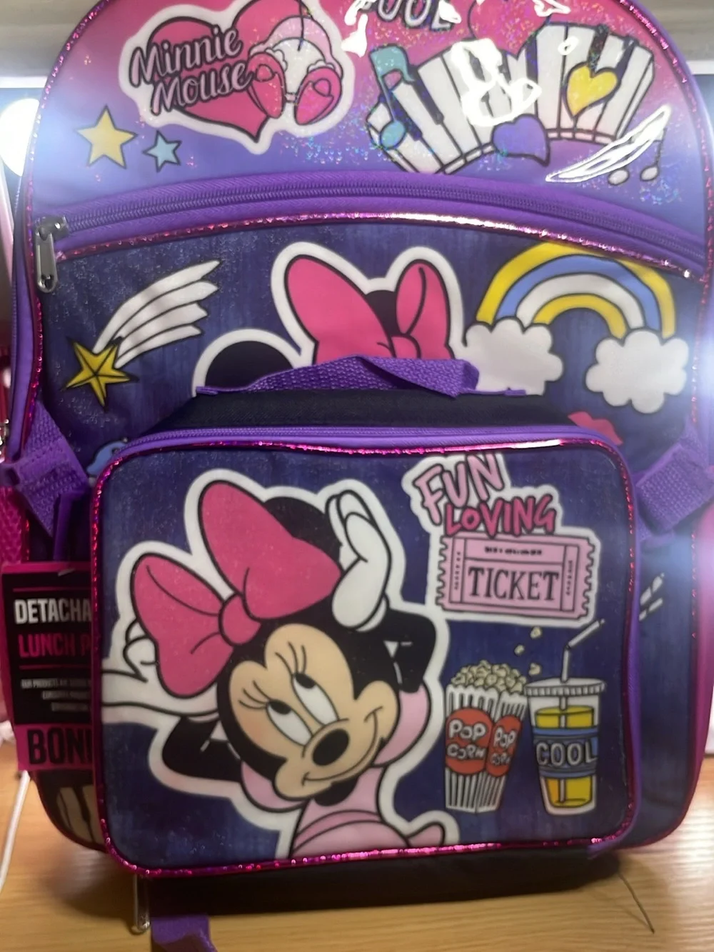 Purple Girls Backpack - Pink & Purple